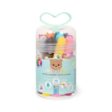 LEGAMI 12 Filzstifte Teddy Friends - Pastell Mehrfarbig
