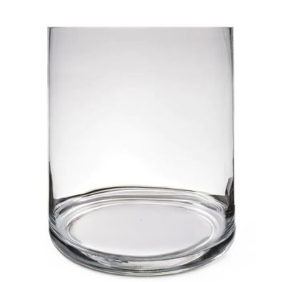 Dekoglas Vase Zylinder 30cm Ø25cm Transparent Glas