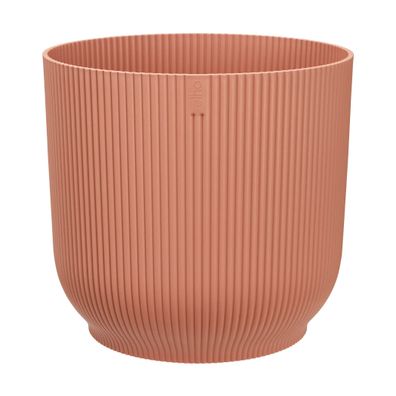 Zartrosa runder Blumentopf Ø35cm Rollen recycelt