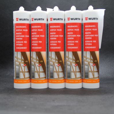 Maleracryl 5 x in Weiß von WÜRTH