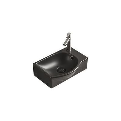 Mexen Mista Aufsatzwaschbecken links 40 x 28 cm, Schwarz matt - 22174085L