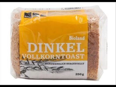 Das Backhaus 6x Bioland Dinkelvollkorn Toast 250g