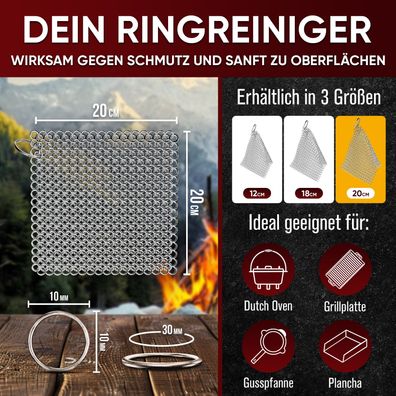 Gusseisen Ringreiniger (Rnig cleaner 20x20 cm)