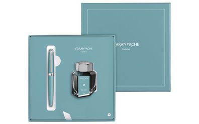 Caran d'Ache Geschenkbox Füllfederhalter LÉMAN Bleu Alpin