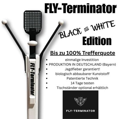 FLY-Terminator Fliegenklatsche - BLACK&WHITE Edition 2025