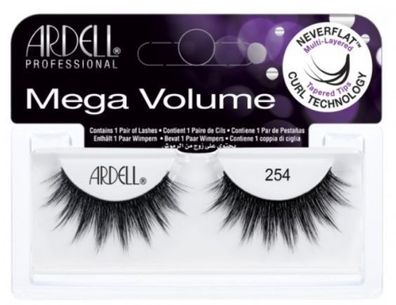 Ardell Mega Volume 254 Wimpern - Echthaar, Einzelstueck, Professionelle Qualitaet fue
