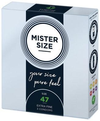 Mister Size Kondome 47 mm, 3 Stueck - Hochwertiger Schutz und Komfort