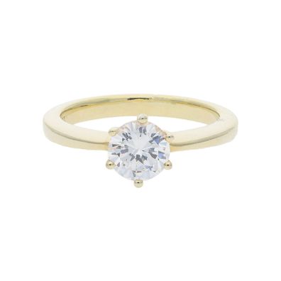 JuwelmaLux Ring 925/000 Silber, gold plattiert, Zirkonia JL30-07-3953