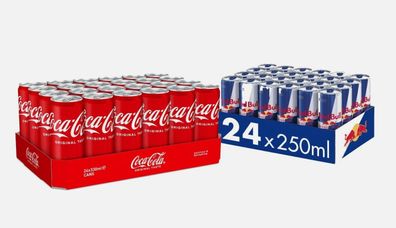 24x0,33l Coca Cola & 24x0,25l Red Bull Energy inkl. Pfand