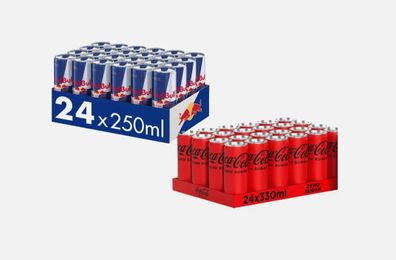24x0,33l Coca Cola zero & 24x0,25l Red Bull inkl. Pfand