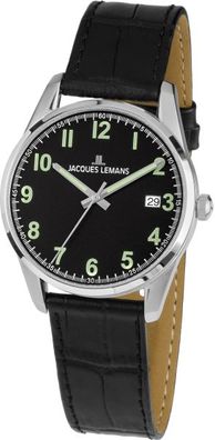 Jacques Lemans Liverpool Sport 1-2069A Damen Uhr Edelstahl Leder Quarz 10Bar
