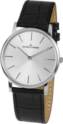 Jacques Lemans Vienna 1-1849A Damen Uhr Edelstahl Leder 5Bar