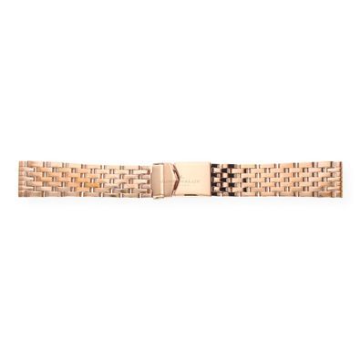 JuwelmaLux Uhrenarmband Edelstahl rosé vergoldet mit Sicherheitsfaltschließe