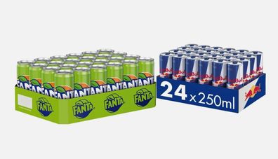 24x0,33l Fanta Exotic & 24x0,25l Red Bull inkl. Pfand