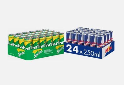 24x0,33l Sprite & 24x0,25l Red Bull inkl. Pfand