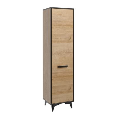 AX LIVING schmaler Kleiderschrank Stauraum Fabriani S1D Eiche Riviera