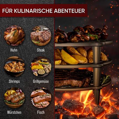 Gusseisen Stapelrost für 7 Liter Dutch Oven (Ø 22cm] - Einsatz für DutchOven