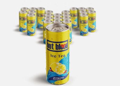 Hot Blood Eistee Zitrone 24 x 0,33l (inkl. Pfand)