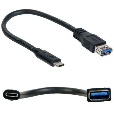 Hama USBC zu USB 3.1 Gen 1 OTG Adapter Wandelt USBC auf USBA Weiblich Buchse