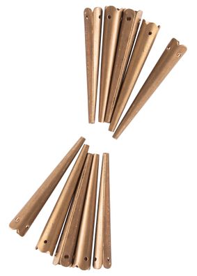 Nestelspitzen aus Messing, mit Krone, 10 Stück