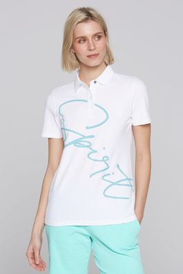 SOCCX Pikee-Polo mit Wording Print in Opticwhite