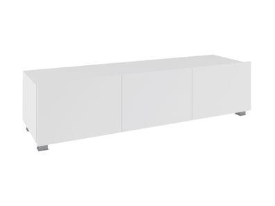 BETTSO Stilvoller TV-Schrank BIRD 150 / weiß matt + weiß glänzend