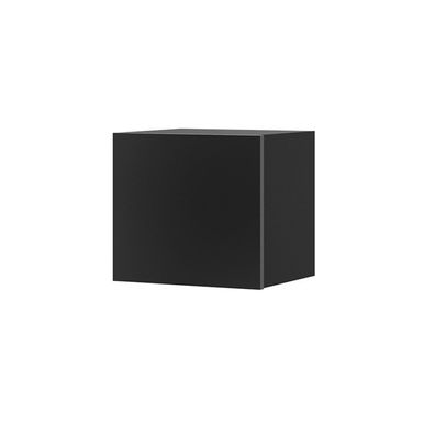 BETTSO Hängeschrank quadratischer BIRD / mattschwarz + schwarz glänzend