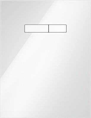 TECE WC-Betätigungsplatte lux manuell, Glas weiß, Tasten weiß