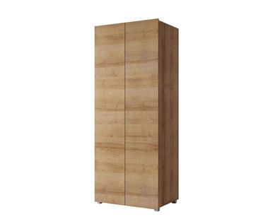 BETTSO Stilvoller 2-türiger Kleiderschrank BIRD 80 / Goldene Eiche