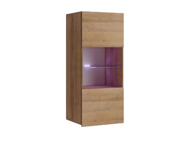 BETTSO Moderner vertikaler Hängeschrank BIRD 100 / Goldene Eiche