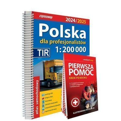 Atlas des Autofahrers Polen + Erste-Hilfe-Leitfaden 1:200.000 Kartografie-Profiw