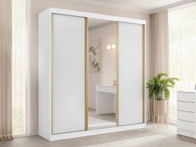 Kleiderschrank Tireno 3D Schiebetürenschrank Garderobenschrank Schlafzimmer M24