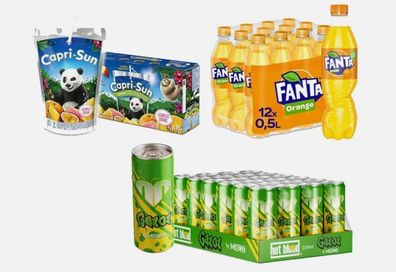 Fanta 500ml, Hot blood Gazoz 0,33l & Capri-Sun Jungle Drink 0,2l inkl. Pfand 9€