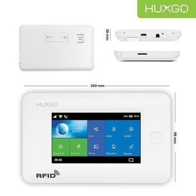 Alarm System mit Funk Alarmsirene HXA006 4G, 1x Bewegungssensor, Smart Home Security