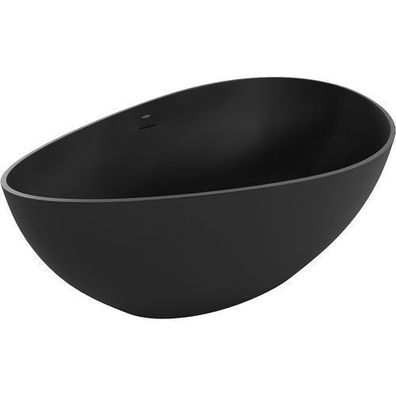 Mexen Parma freistehende Badewanne 160x95 cm matt schwarz mit Siphon und Klick-Klack