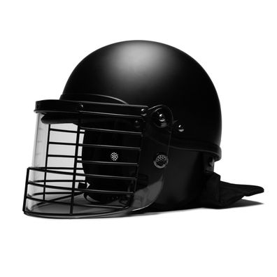 Riot Schutzhelm Polizeihelm mit Visier und Nackenprotektoren Einsatzhelm mit Gitter