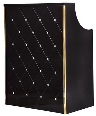 Friseurrezeption lackiert Diamond 80 cm Kosmetik für den Salon im SPA-Bereich schwarz