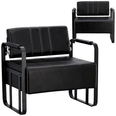 Sofa Couch für Wohnzimmer Wartezimmer Arbeitszimmer Zweisitzer silbernen Rahmen