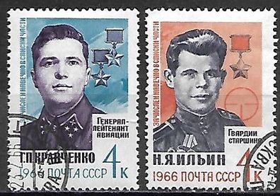 Sowjetunion gestempelt Michel-Nummer 3187-3188