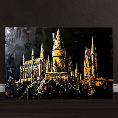 Harry Potter Hogwarts - Schloss Bild Kunst, Wandbild Leinwand, Acrylglas, Poster Nr2