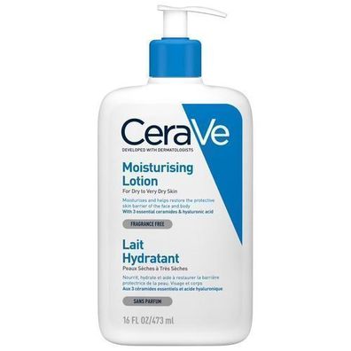 CeraVe Feuchtigkeitsspendende Lotion für trockene Haut, 473 ml