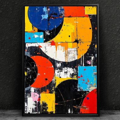 Abstrakte Kunst an der Wand, moderne Wandbild, Acrylglas, Poster - Leinwand Deko Nr12