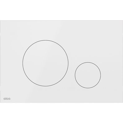 Alcadrain WC - Betätigungsplatte TURN-WHITE Weiß-Glanz Edelstahl