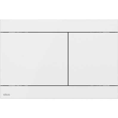 Alcadrain WC - Betätigungsplatte FUN-WHITE Weiß-Glanz Edelstahl