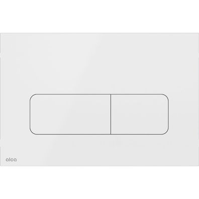 Alcadrain WC - Betätigungsplatte MOON-WHITE Weiß-Glanz Edelstahl