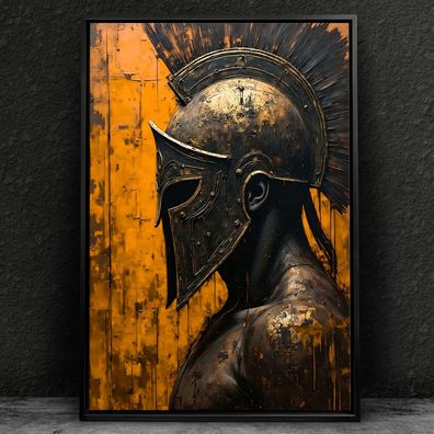 Wandbild, Gladiator Krieger Helm, Rüstung Acrylglas, Leinwand, Poster, Kunst Art Nr5