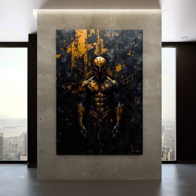 Wandbild, Gladiator Krieger Helm, Rüstung Acrylglas, Leinwand, Poster, Kunst Art Nr6