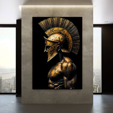 Wandbild, Gladiator Krieger Helm, Rüstung Acrylglas, Leinwand, Poster, Kunst Art Nr7