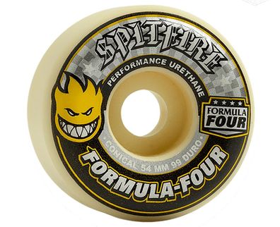 Spitfire Skate Wheels Formular Four Conical Yellow 54mm 99A