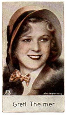 Gretl Theimer Altes Zigaretten Foto Bild von 1933 Filmstar Österreich Trading Card